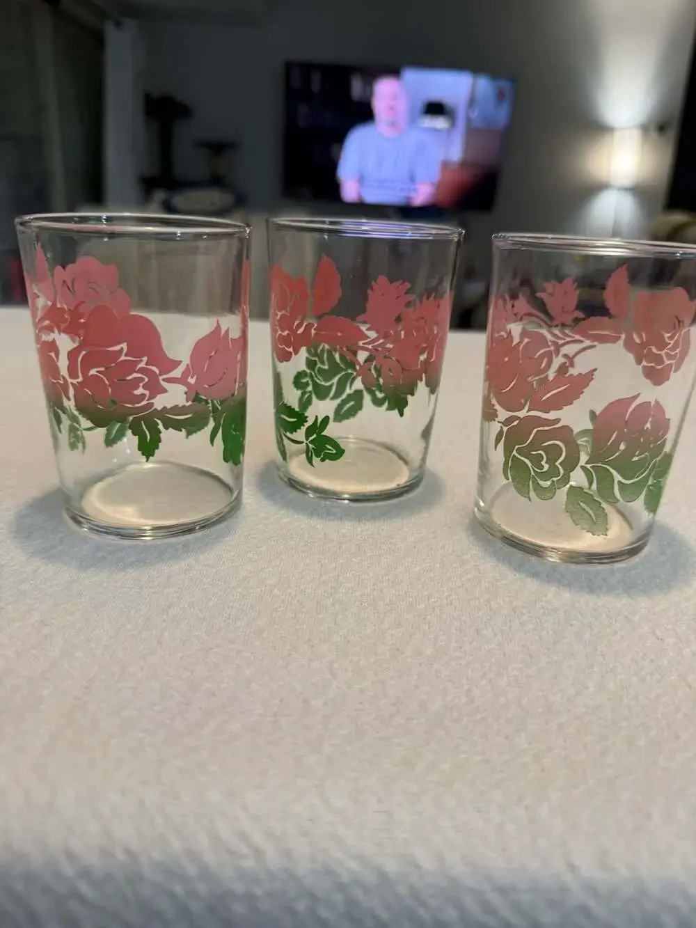Set of 3 Replacement Vintage Federal Glass Drinking Tumblers